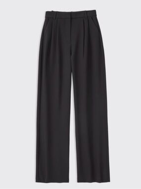 Abercrombie & Fitch Sloane Tailored Wide Leg Pant Black Size S Short